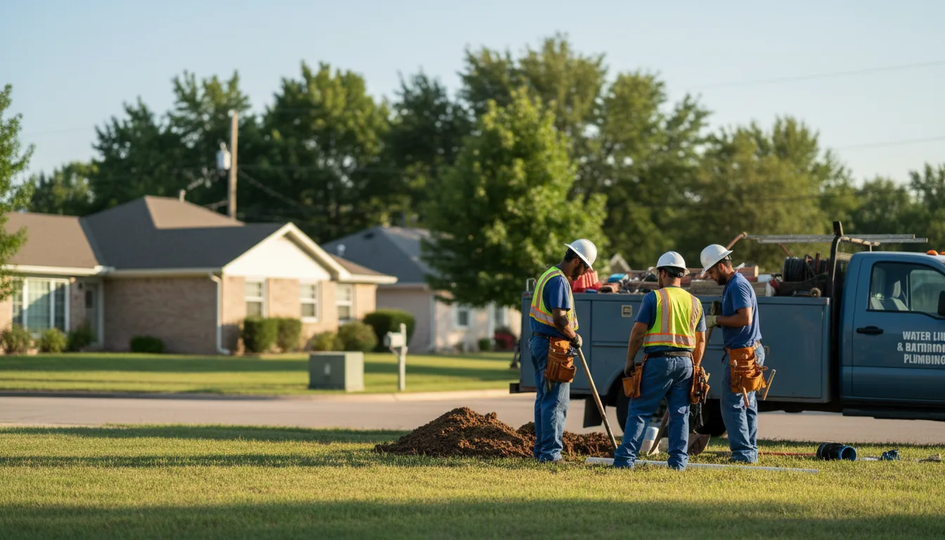 Residential water line and bathroom plumbing service in Washington, IA